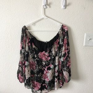 Charlotte Russe Off The Shoulder Floral Top